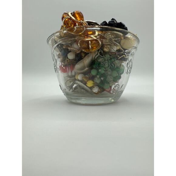 Vintage Anchor Hocking Savannah Punch Cup Jar Vintage Clip-On Earrings - Picture 1 of 5